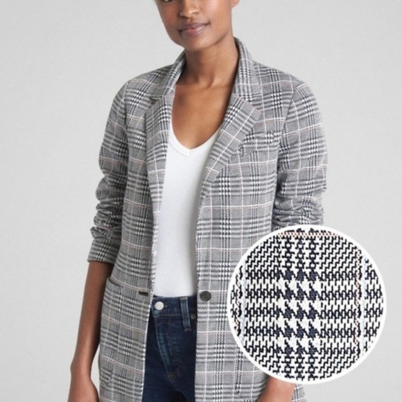 Gap soft fabric plaid jacket - Picture 2 of 9